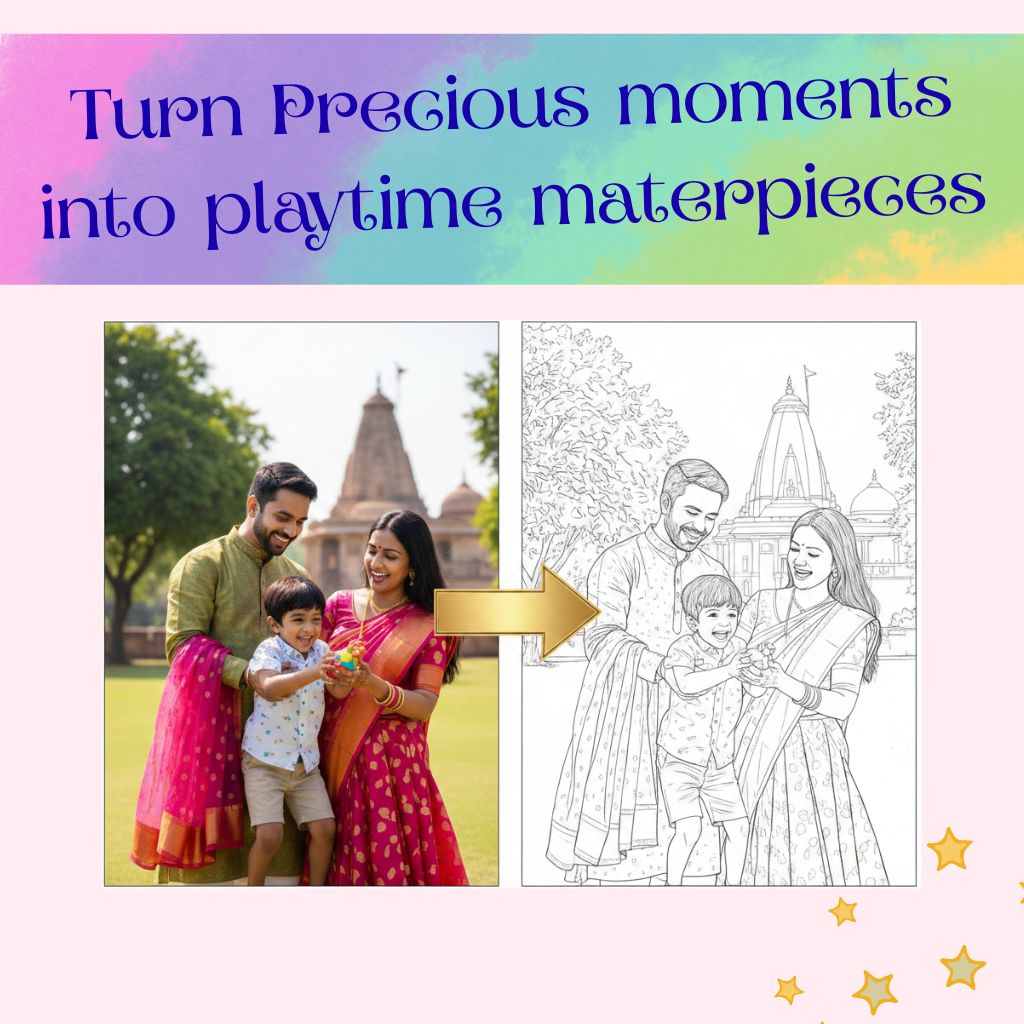 Turn Your Photos into a Personalized Coloring Book