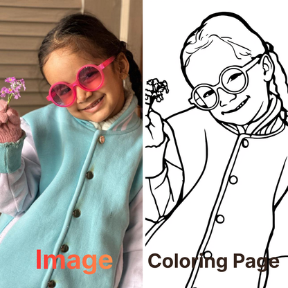 Turn Your Child’s Photos Into Their Own Coloring Book (20 Pages)