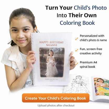 Turn Your Child’s Photos Into Their Own Coloring Book (20 Pages)